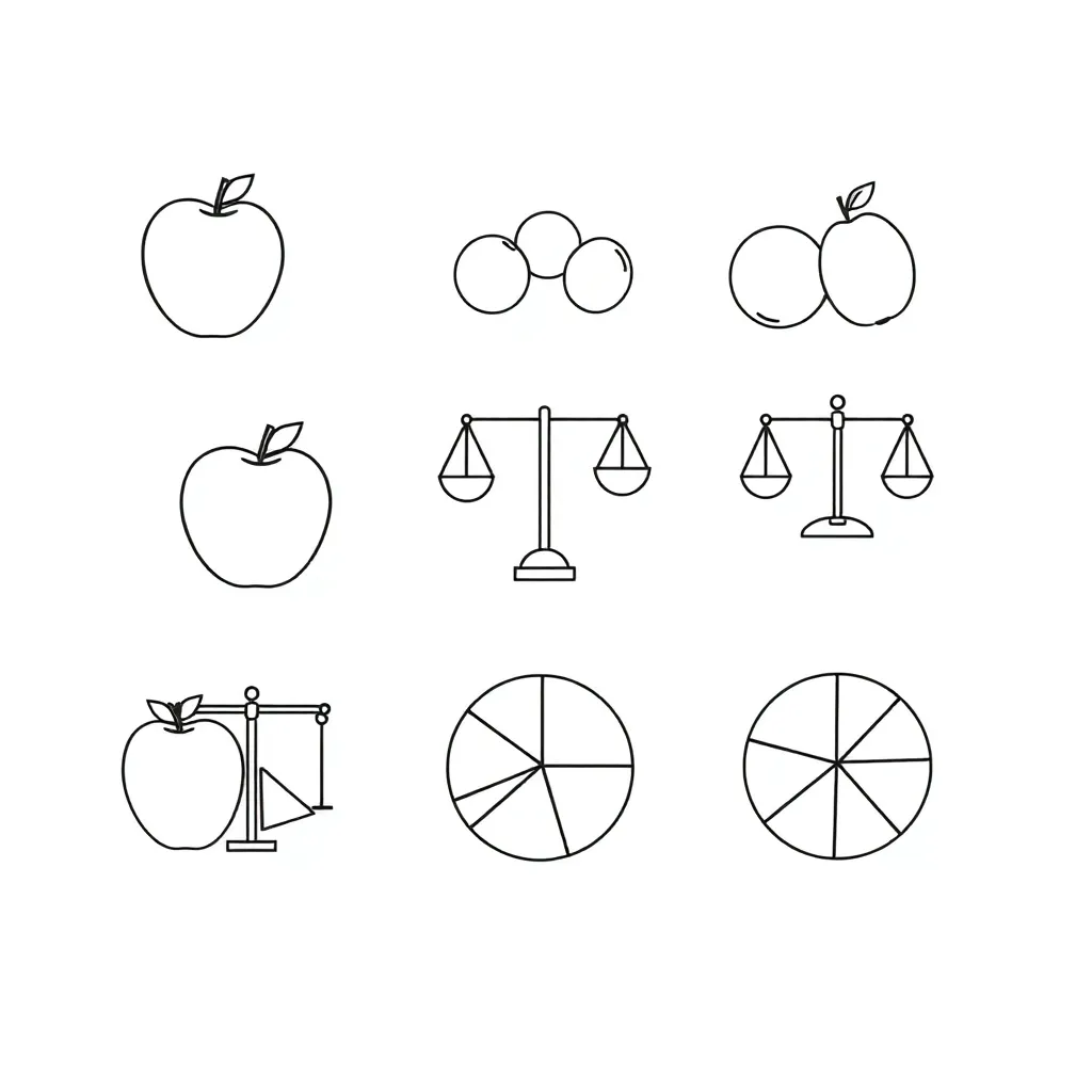 Mathematical ratio symbols and calculations