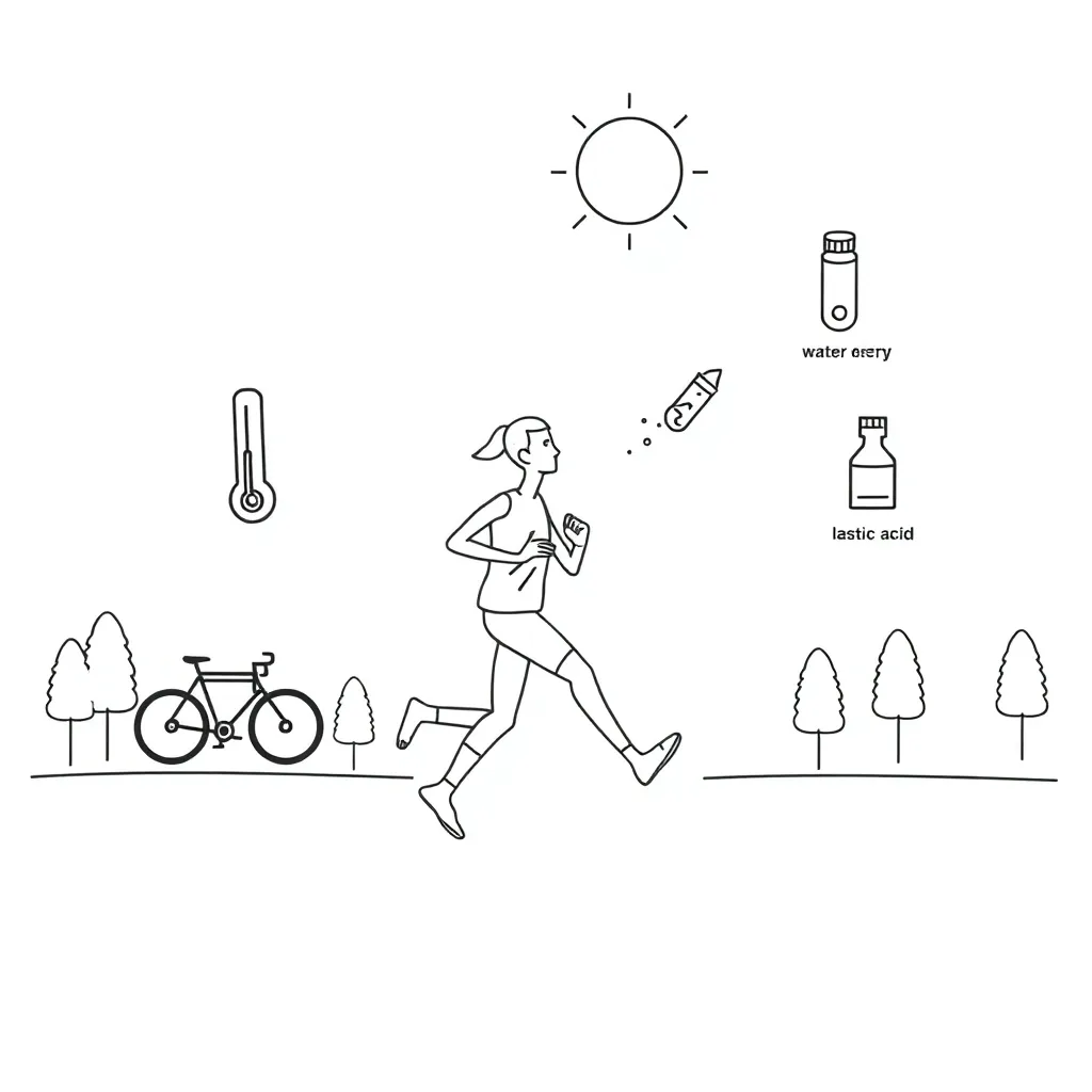 Student exercising illustration