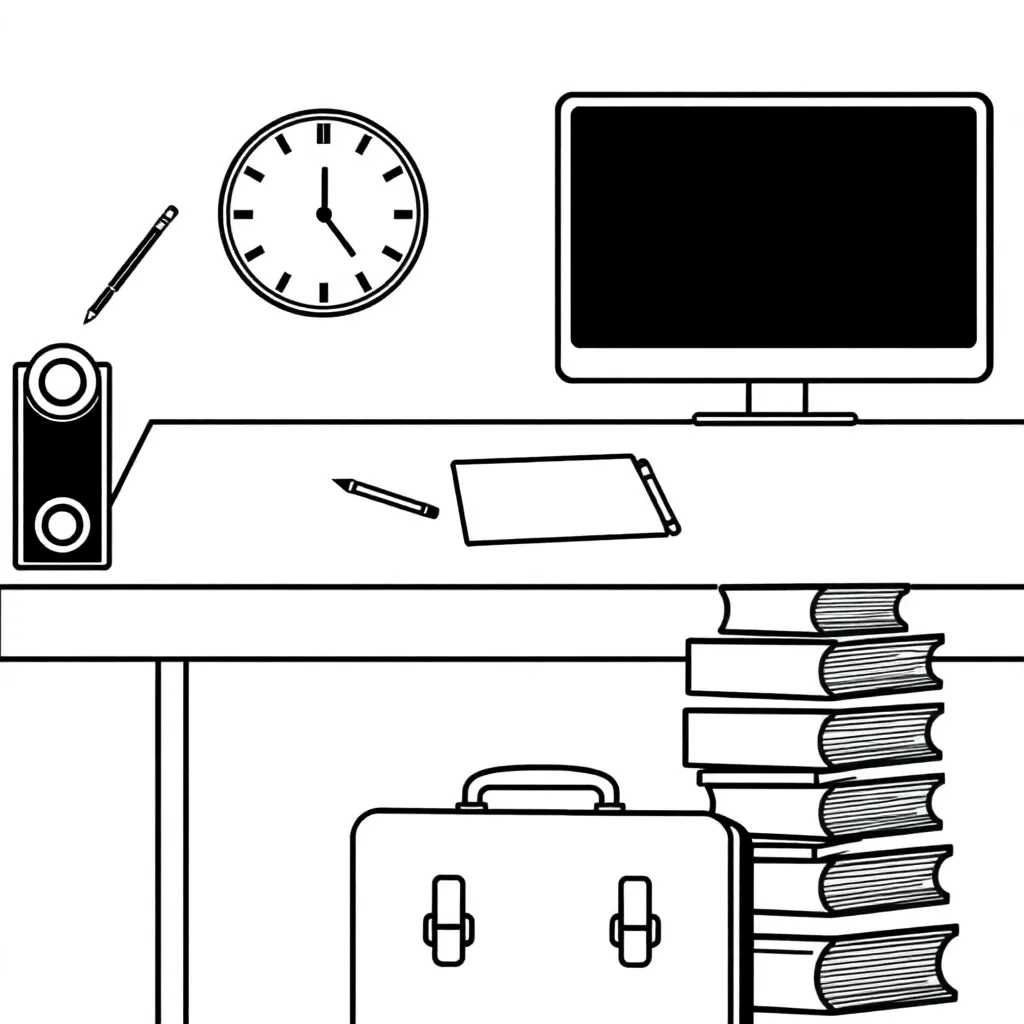 Job application and resume illustration