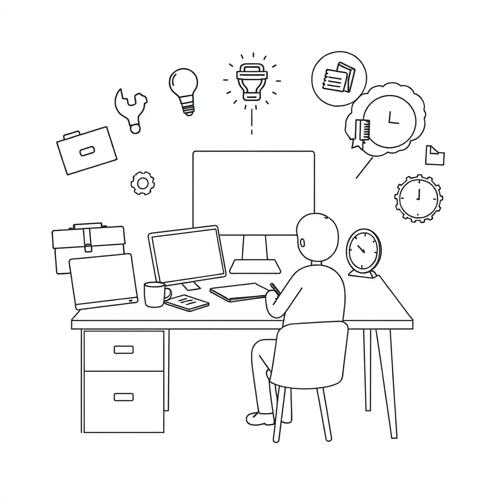 Professional job application illustration