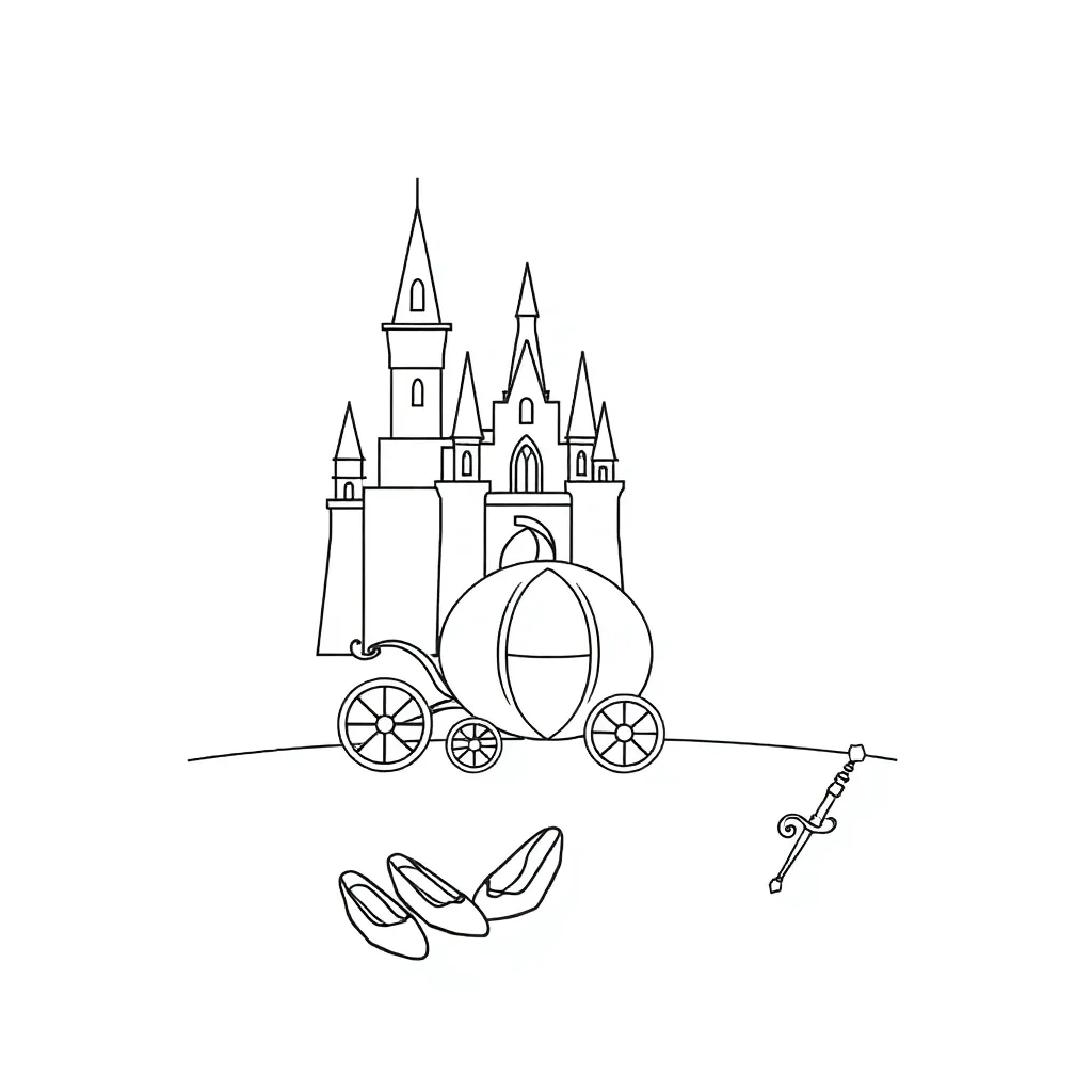 Cinderella folktale illustration