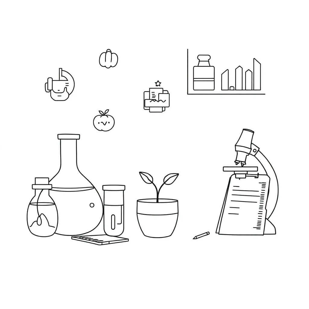 Science experiment illustration