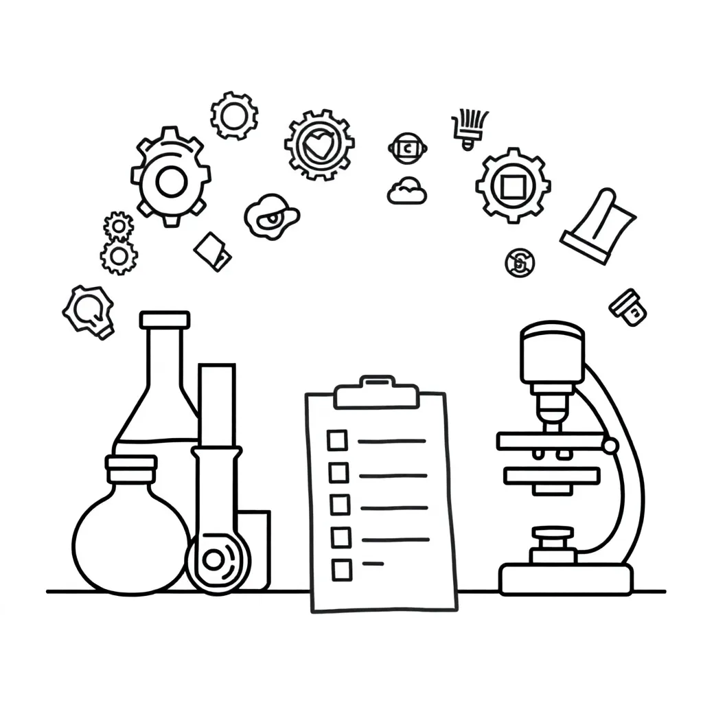 Science experiment illustration
