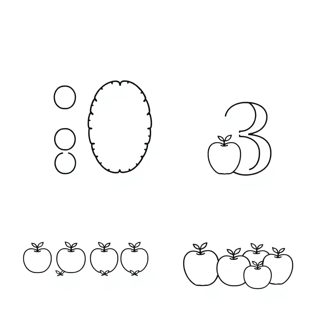 Tens and ones blocks illustration
