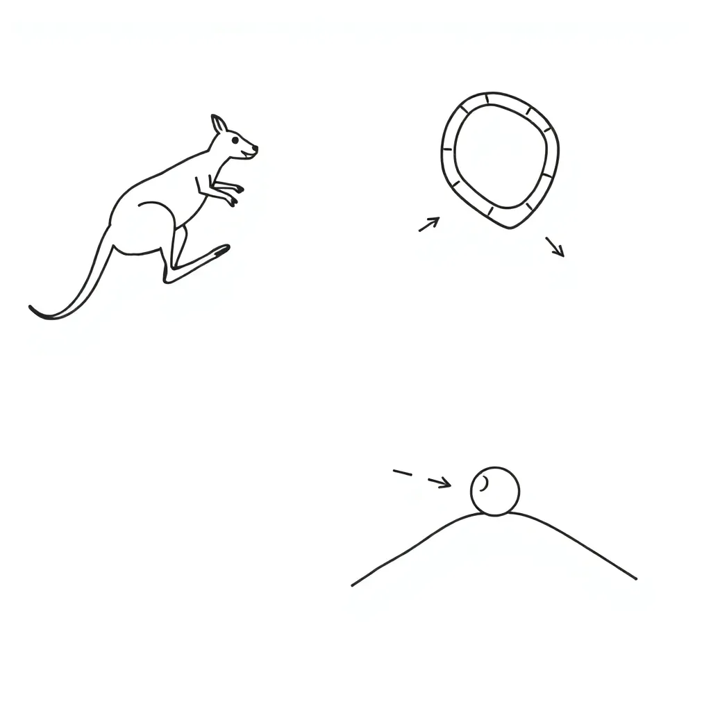 Newton's laws illustration showing force, mass and acceleration