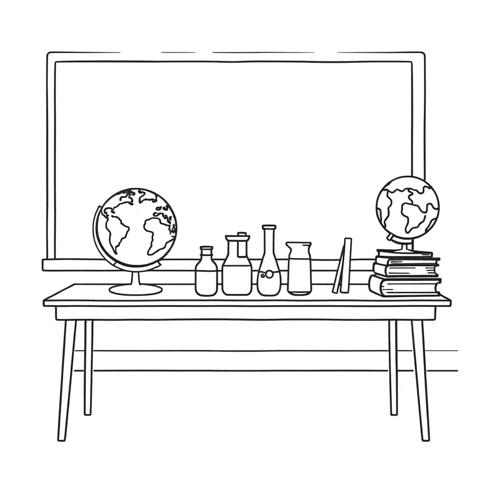 Science experiment illustration
