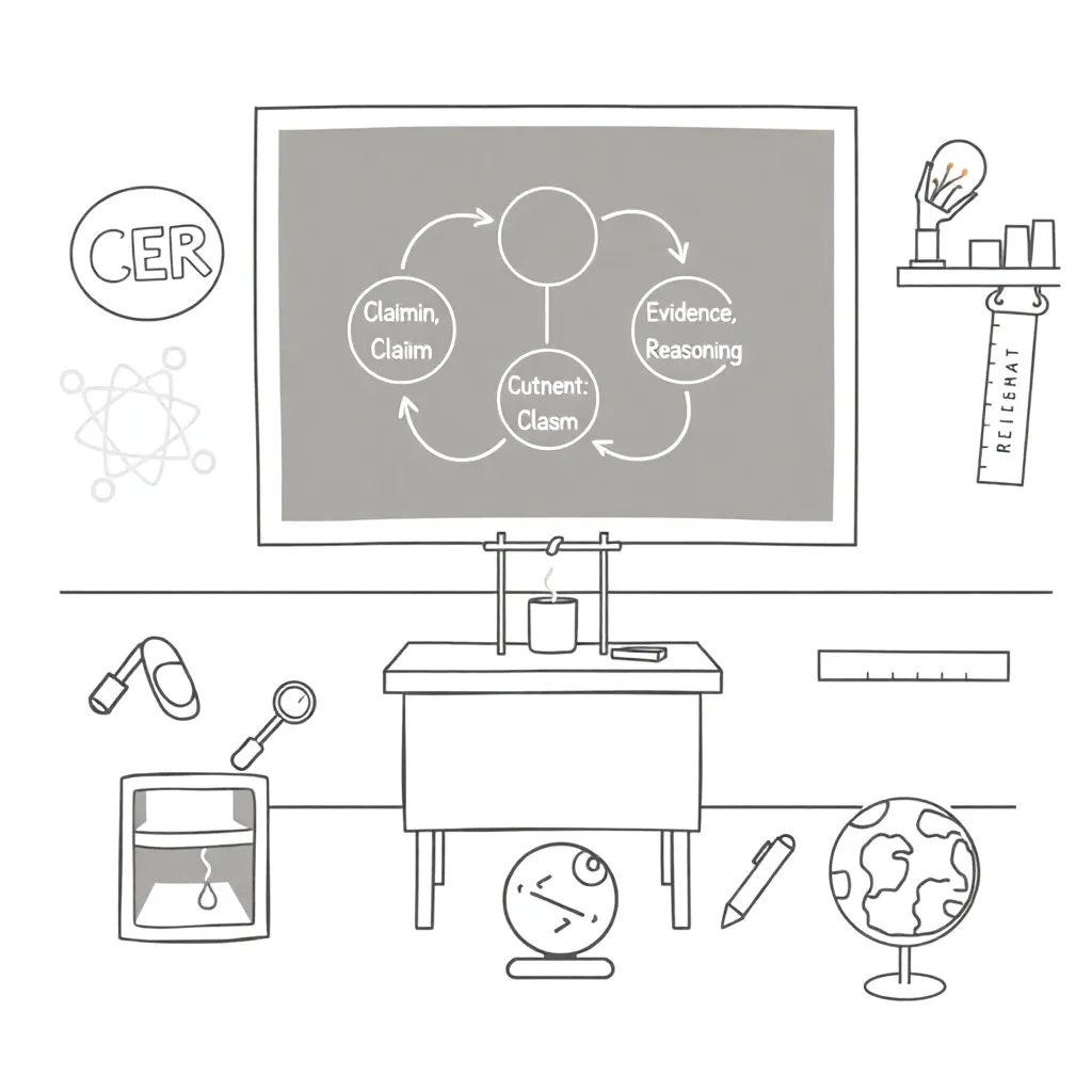 Science experiment illustration
