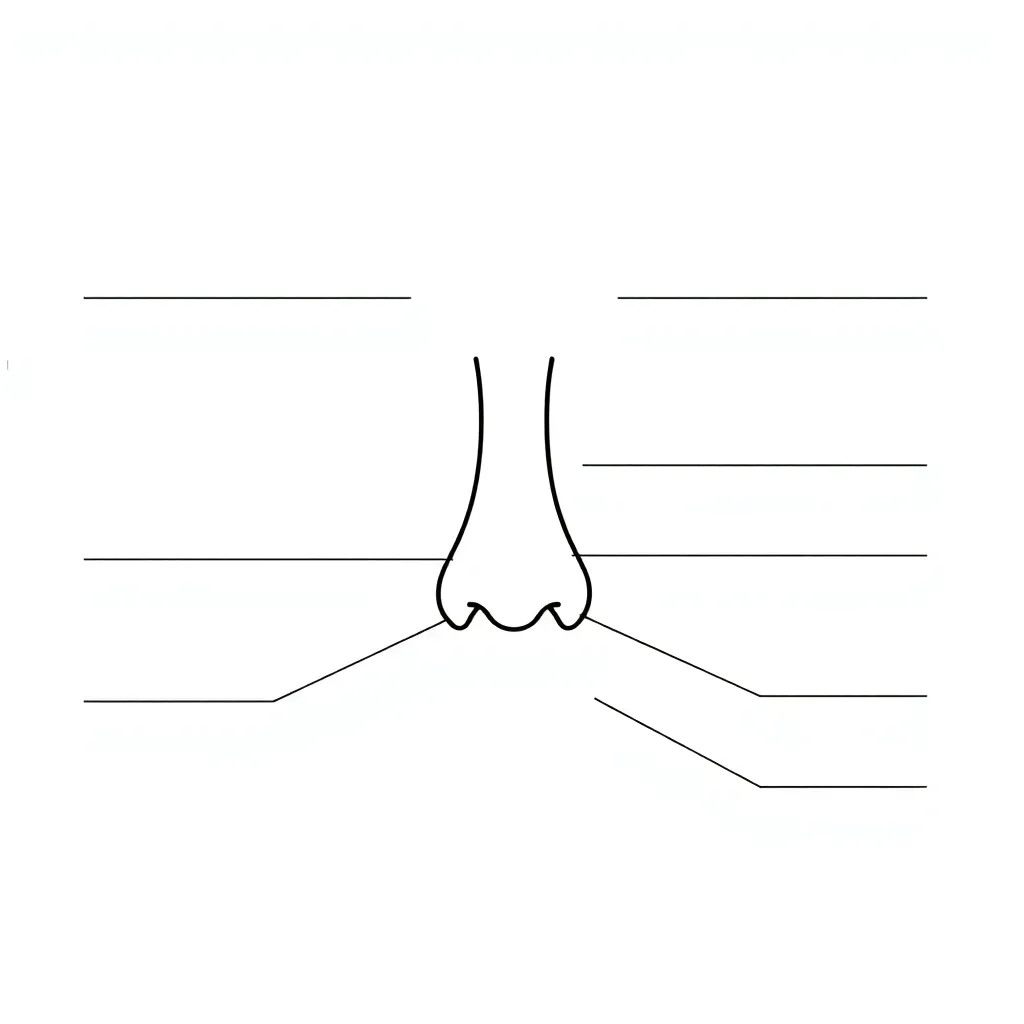 Human nose diagram illustration