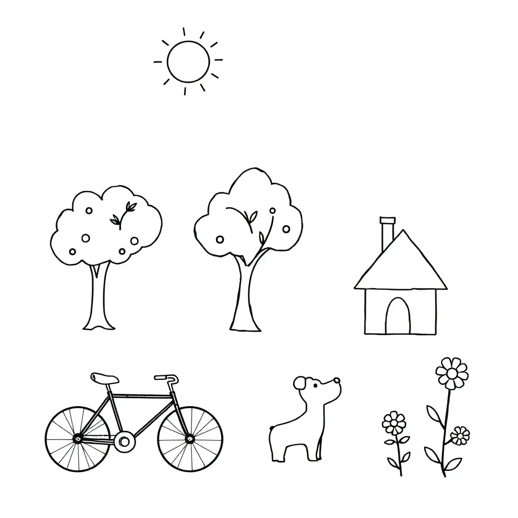 Children reading books with sight words floating around them