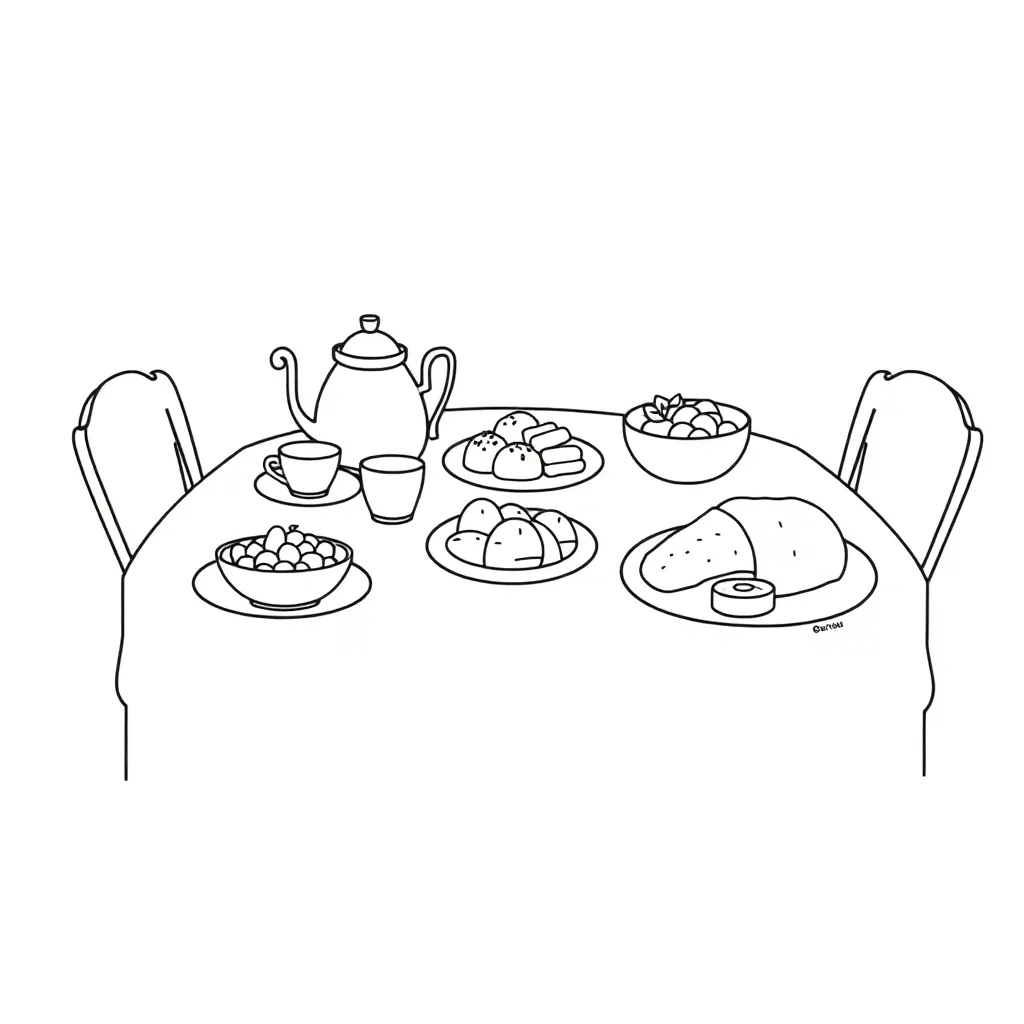 Healthy meal planning illustration