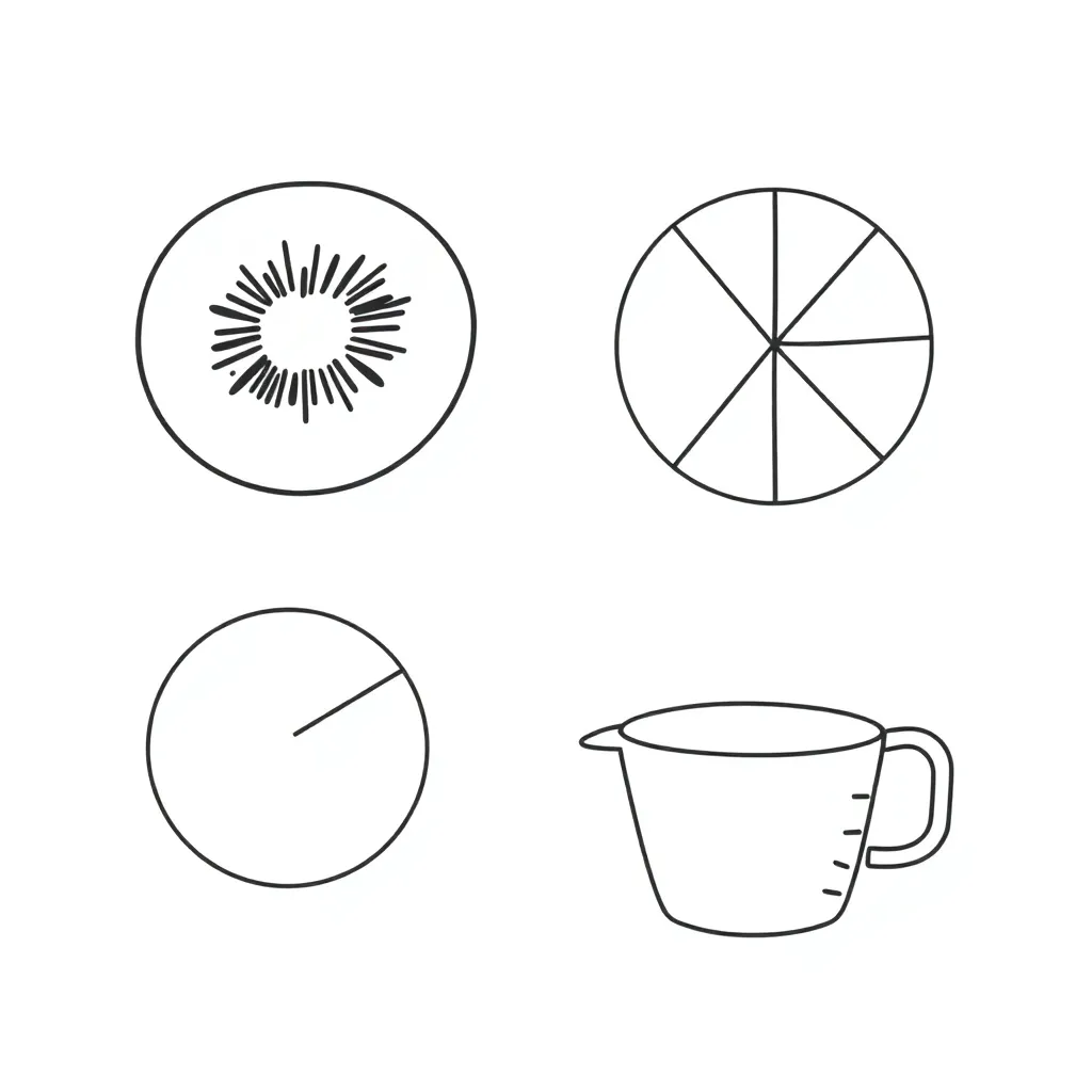 Fractions, decimals and percentages conversion illustration