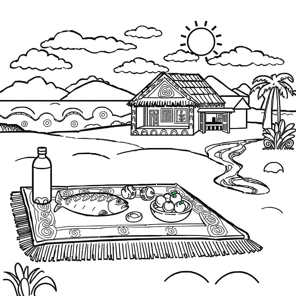 Māori language learning illustration