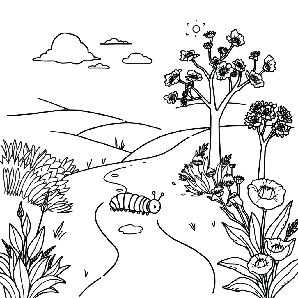 Butterfly life cycle illustration