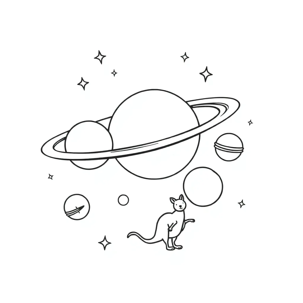 Solar system with planets in orbit