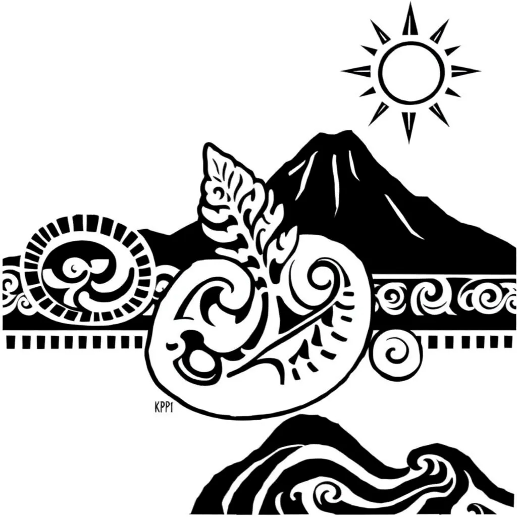 Whale and ocean waves illustration