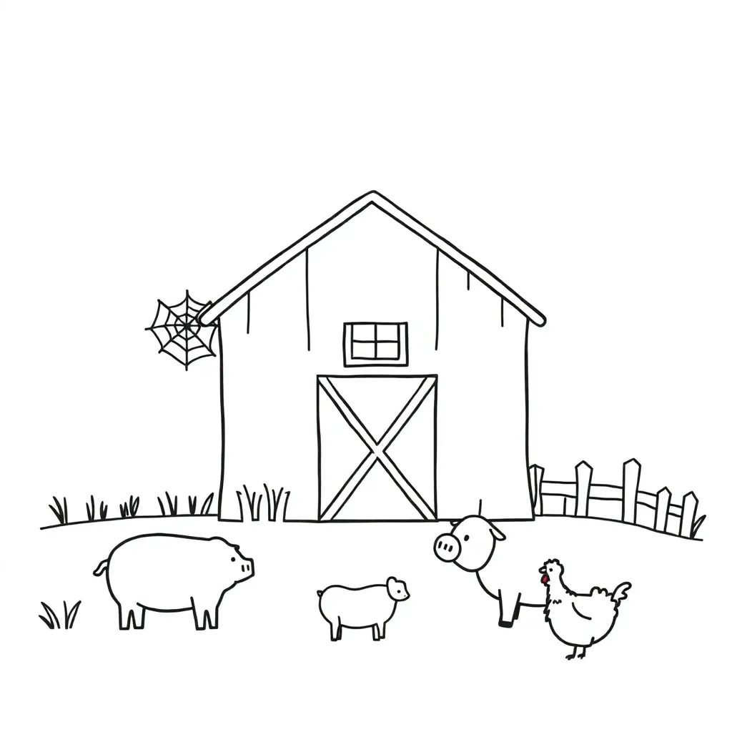 Charlotte's Web characters illustration