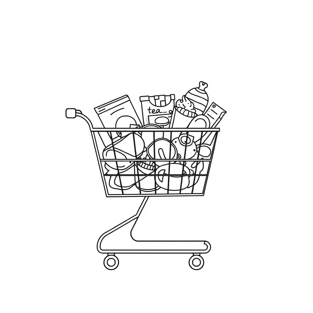 Shopping comparison illustration