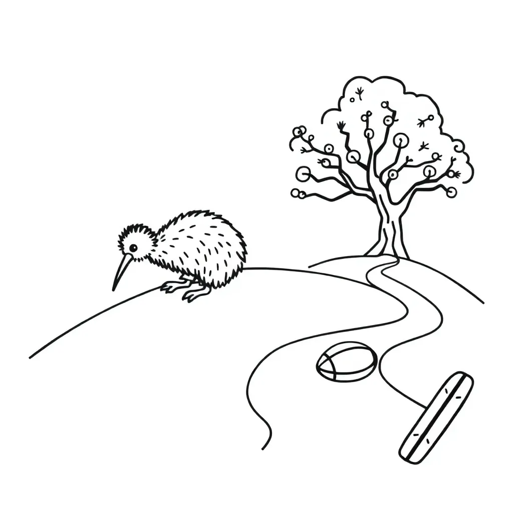 Car rolling down a ramp illustration