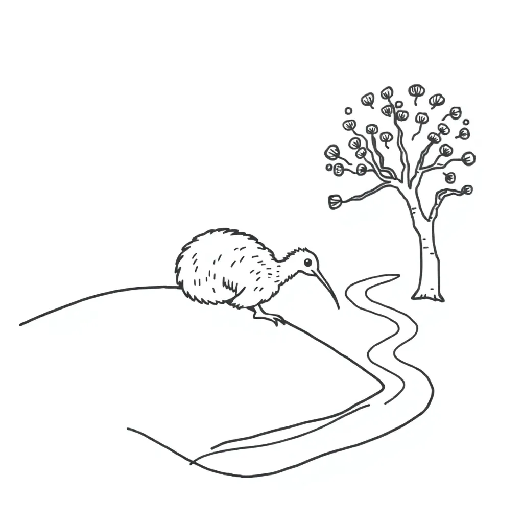 Car rolling down a ramp illustration