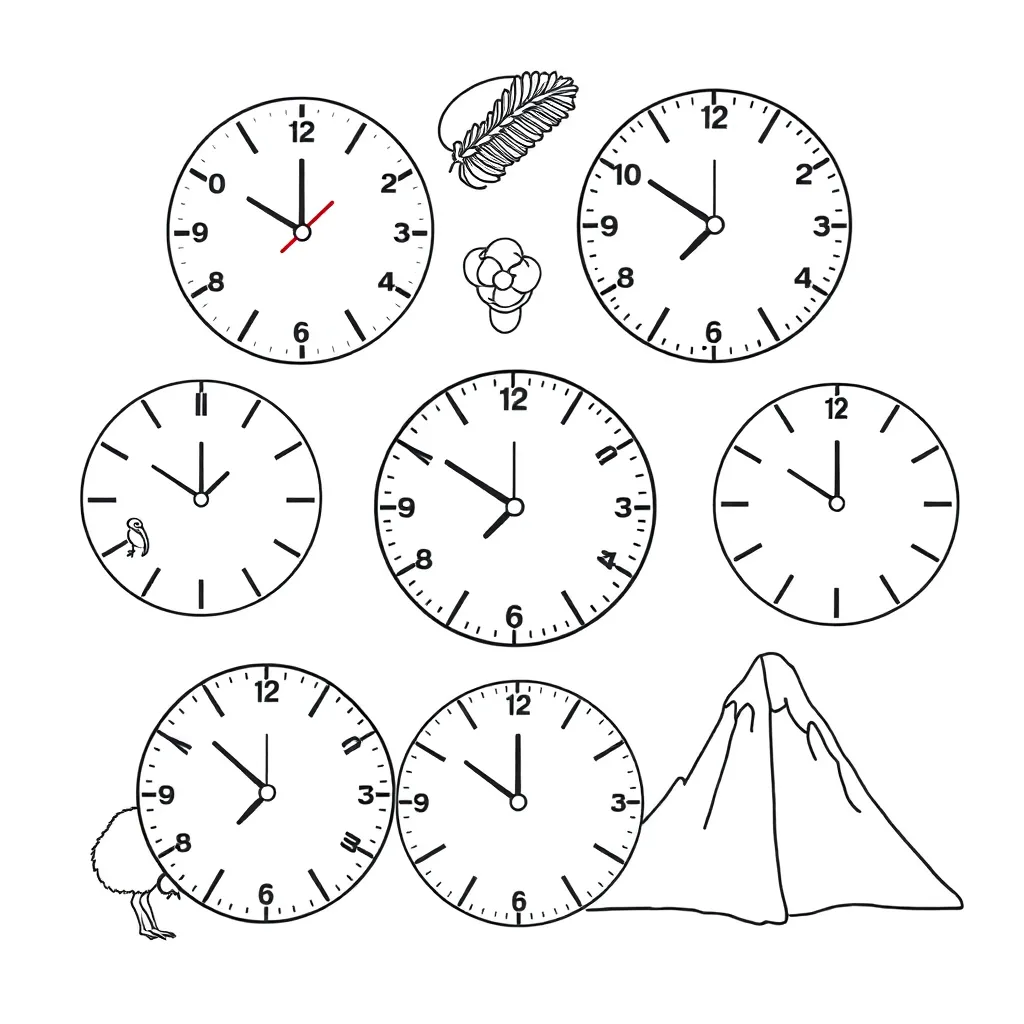 Clock showing time