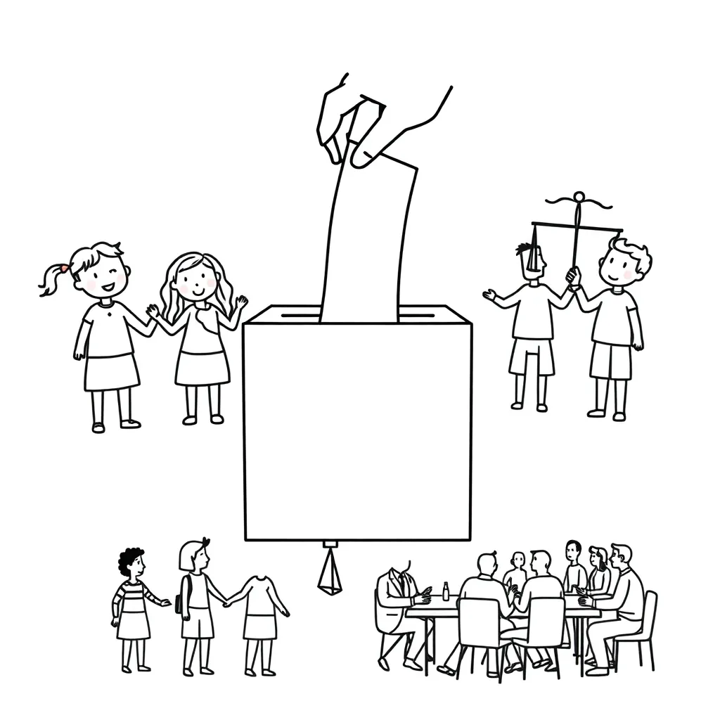 Democracy and voting illustration