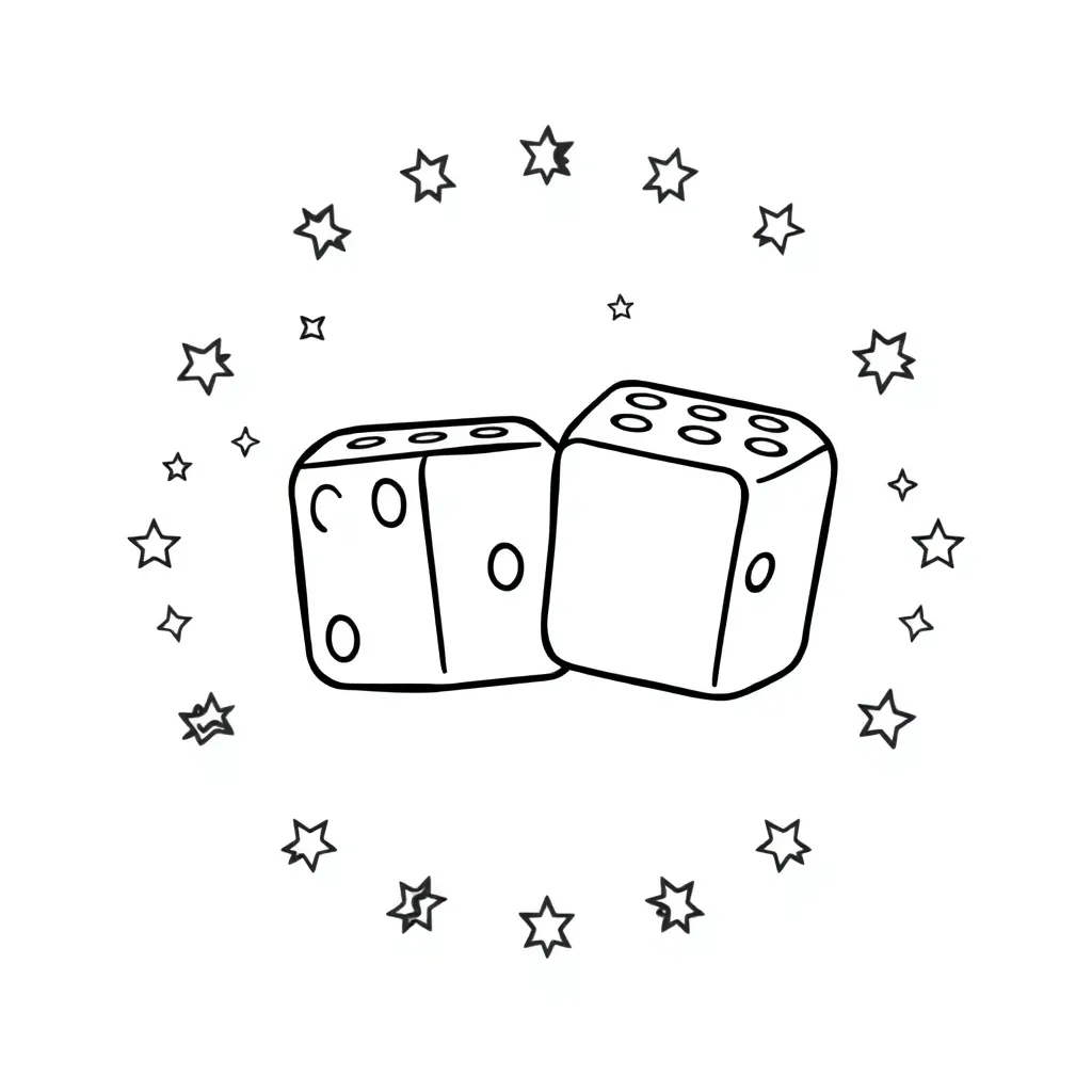 Two dice showing different numbers