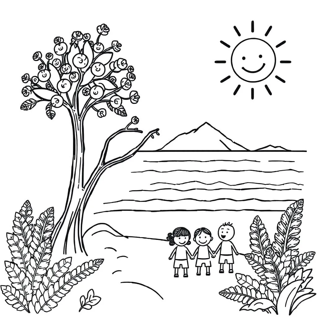 Happy and calm children showing different emotions