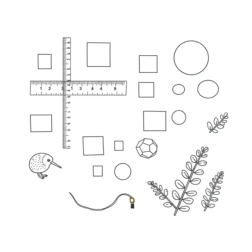 Measurement tools and units illustration