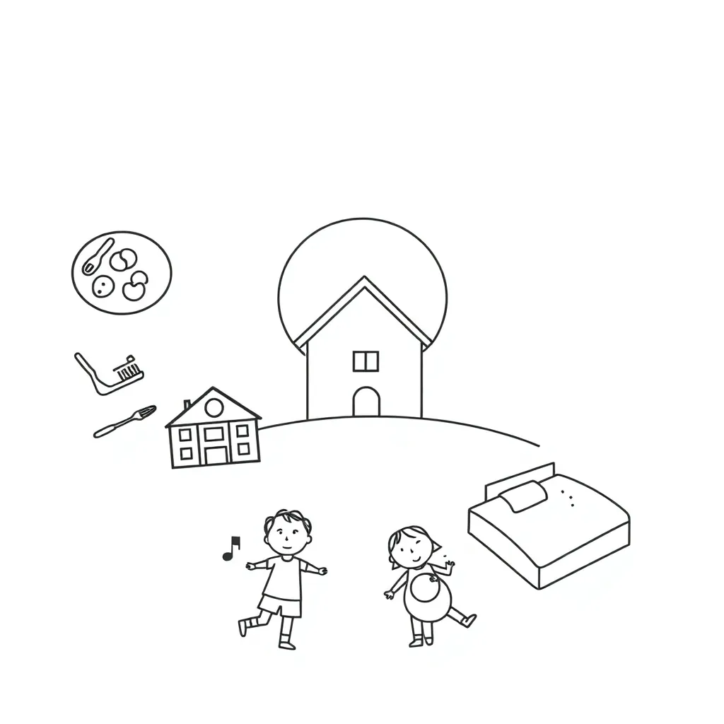 Māori daily routines illustration