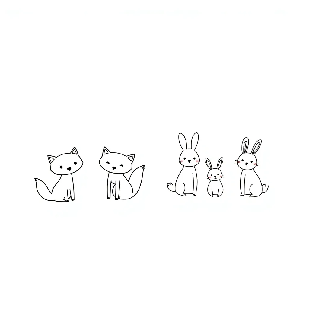 Numbers and comparison symbols illustration