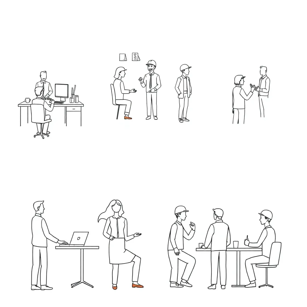 People solving workplace problems