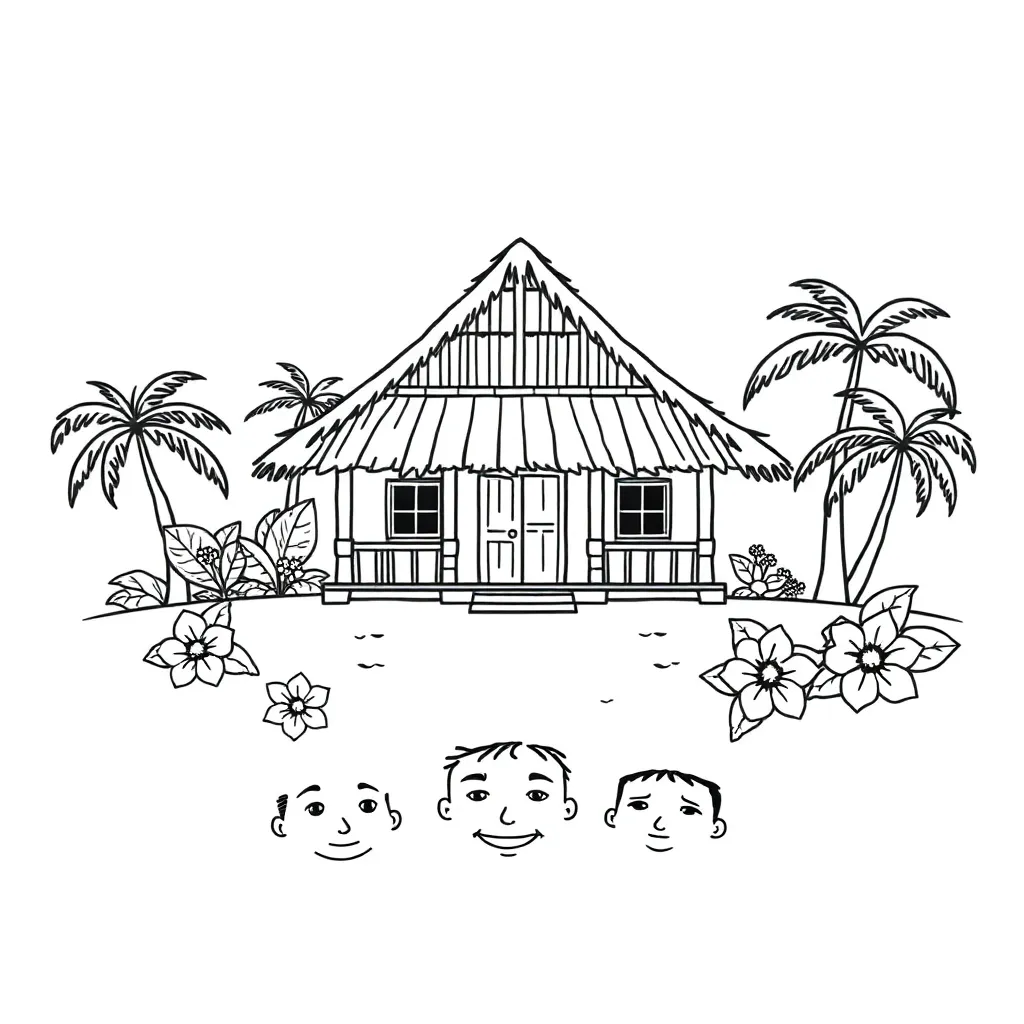 Samoan language learning illustration