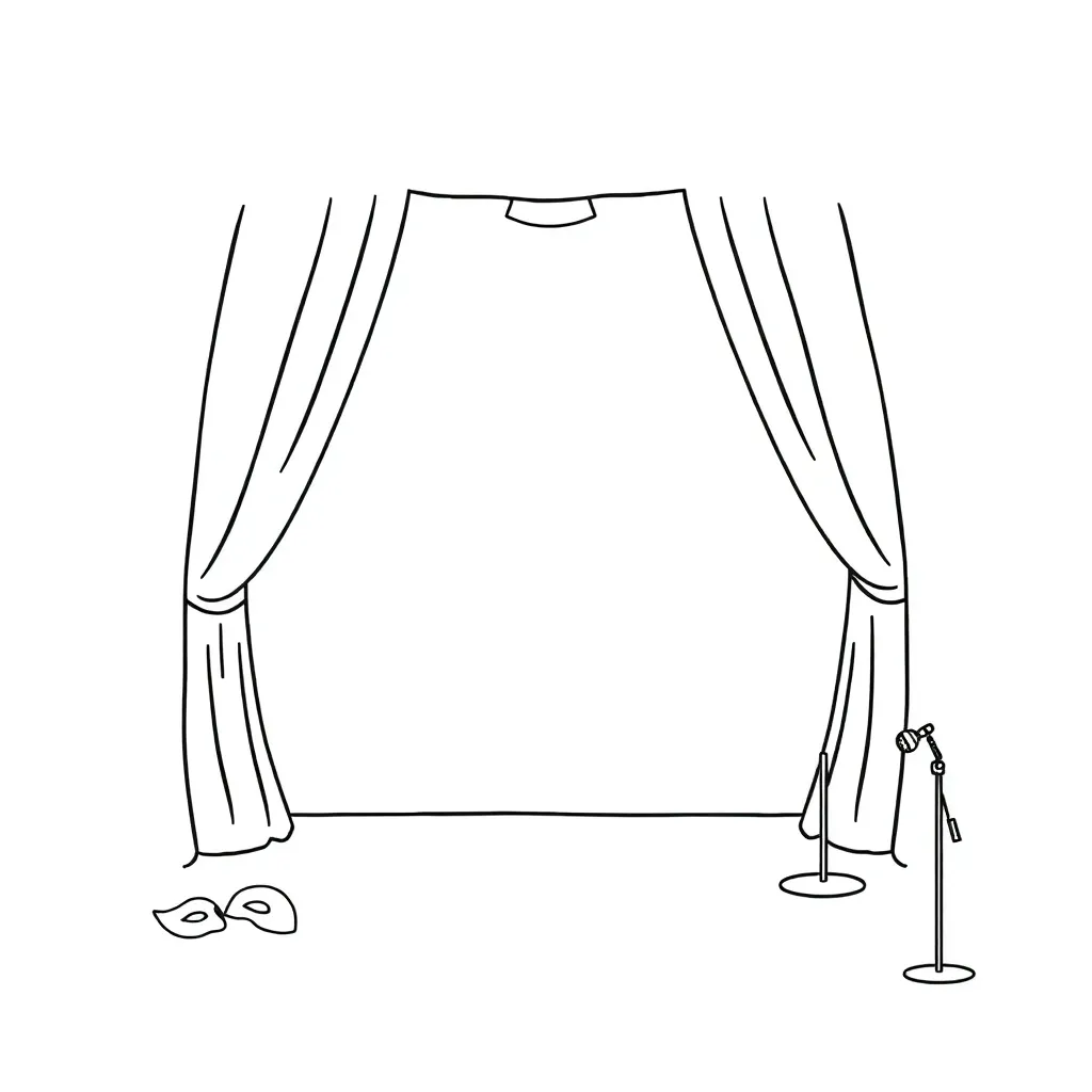 Theater masks illustration