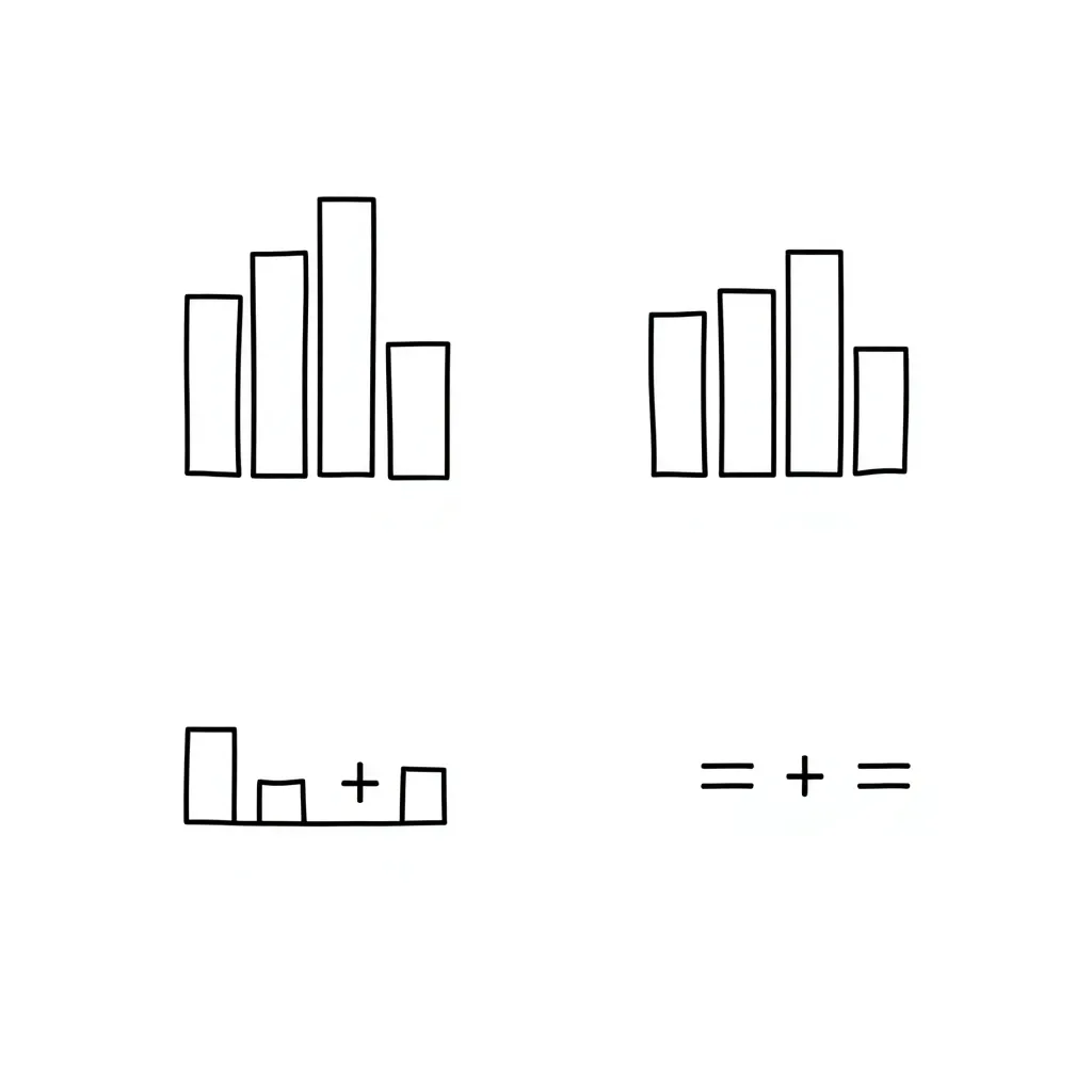 Bar diagram and equation illustration