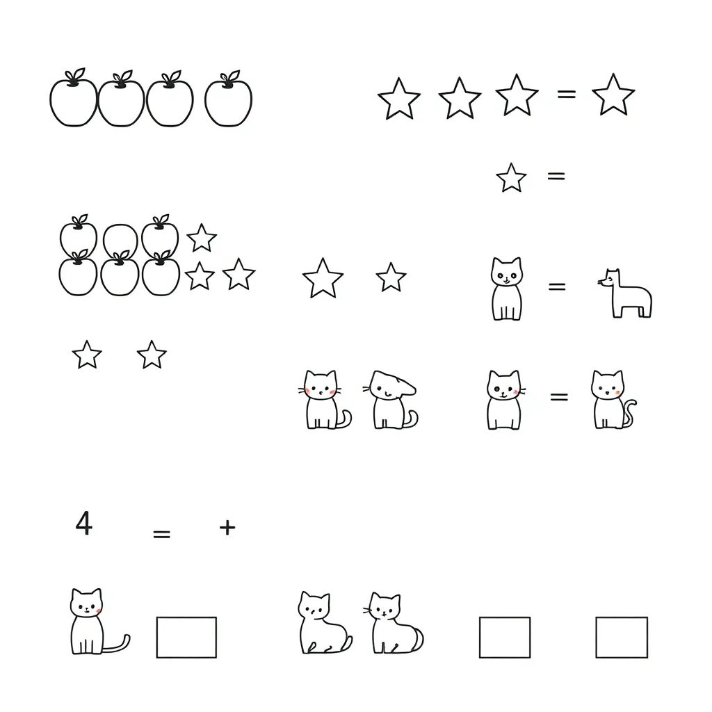Addition word problems illustration