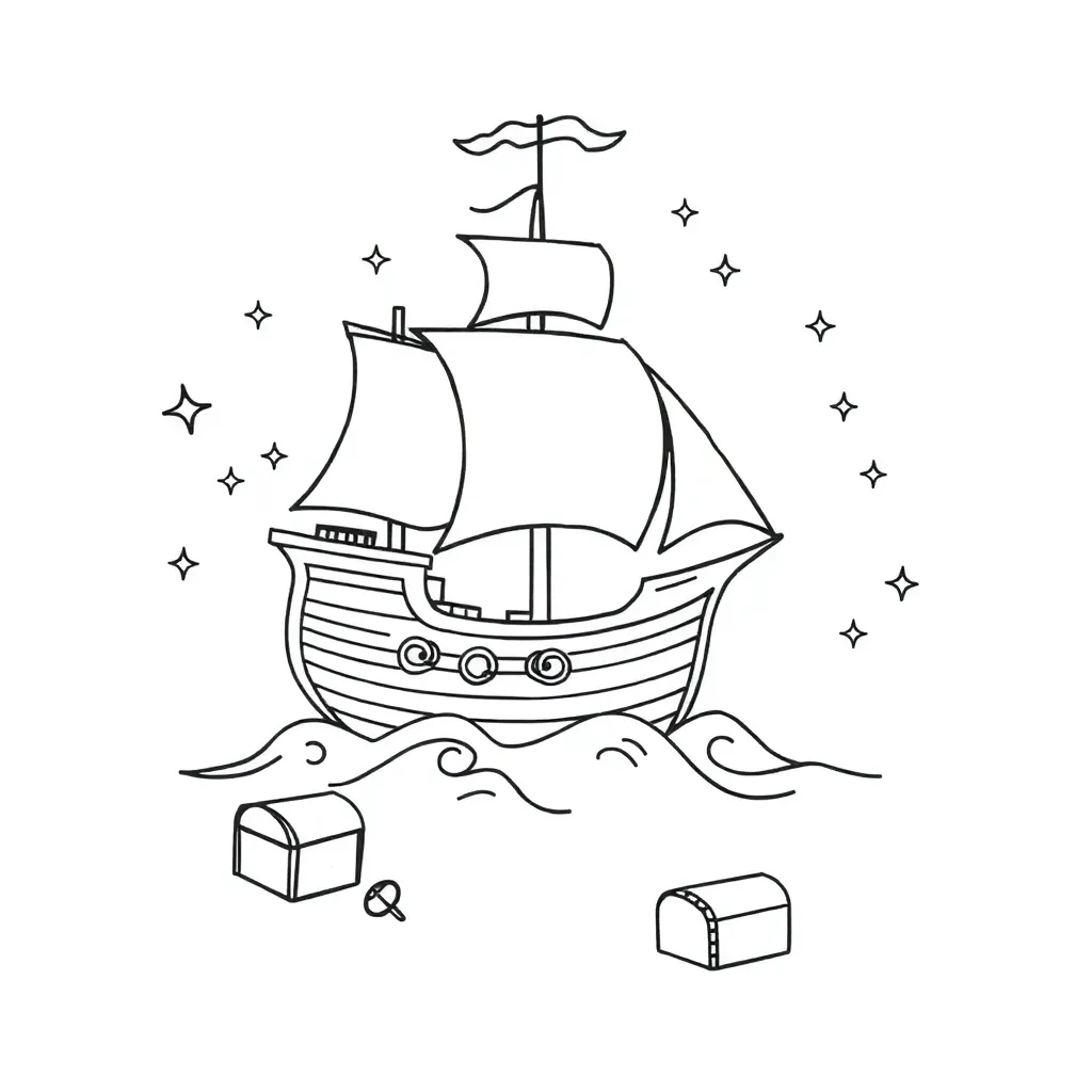 European explorer with ship and compass
