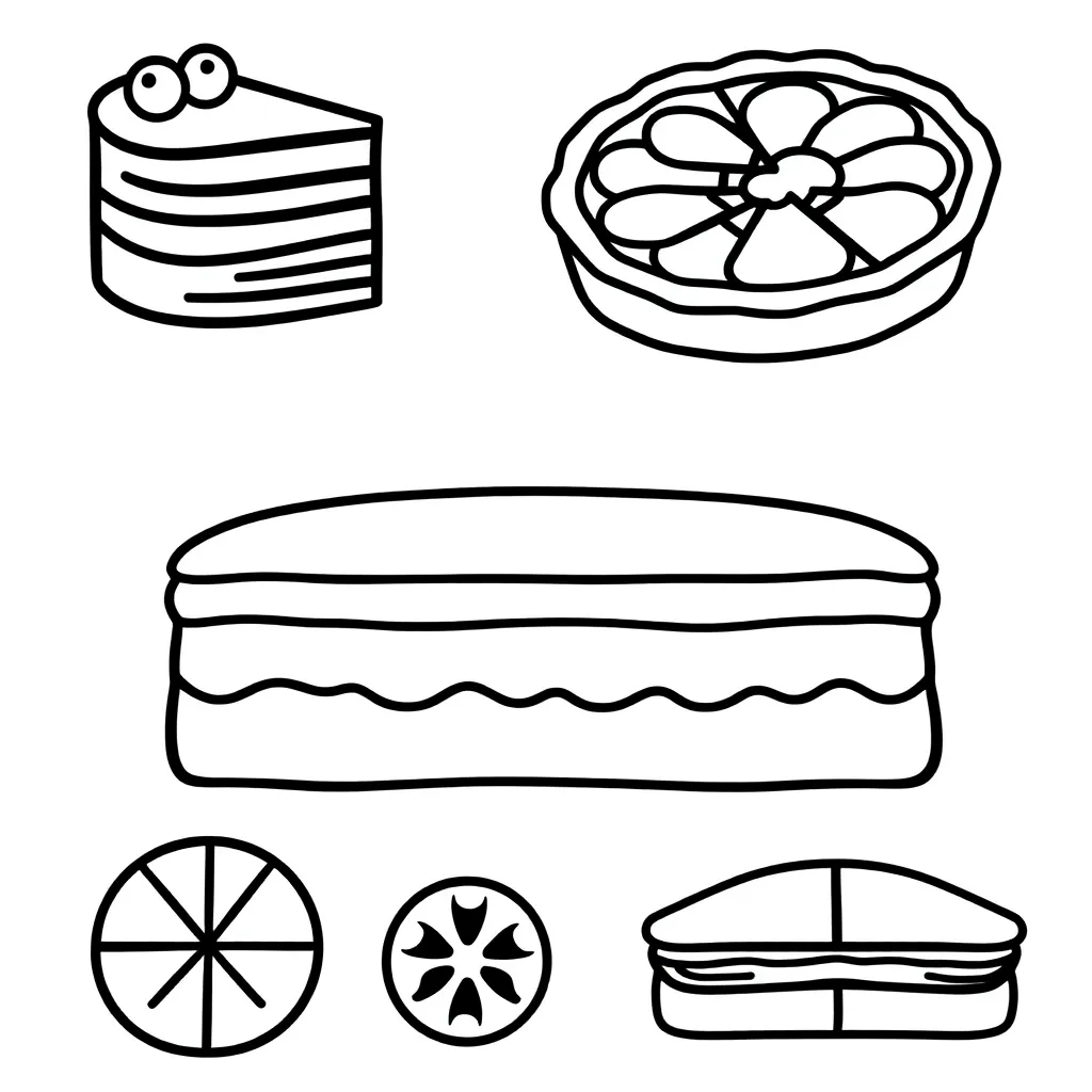 Fraction circles and strips illustration