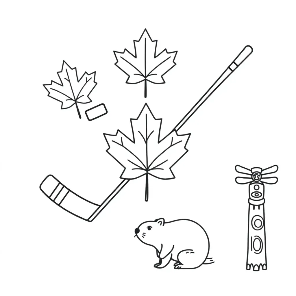 Duck, egg, hat, and rabbit illustrations