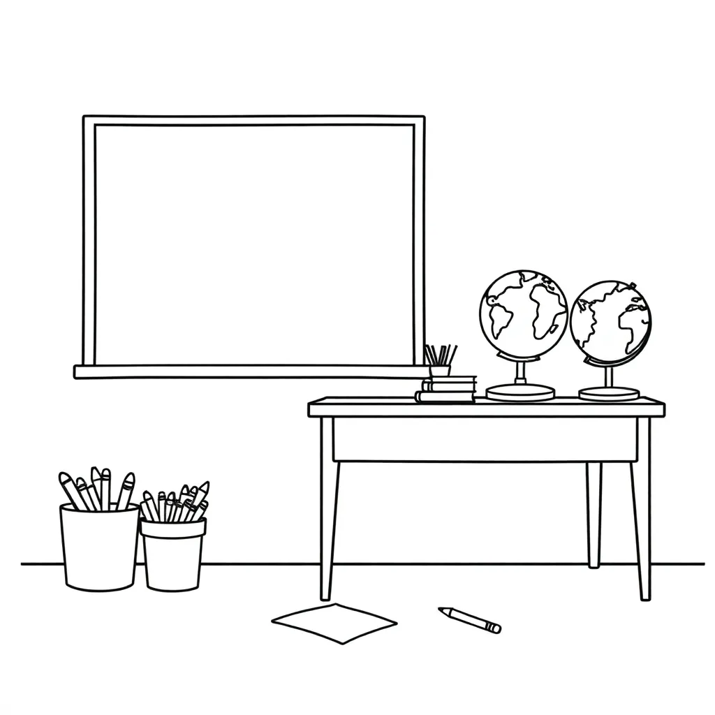 Books and vocabulary words illustration