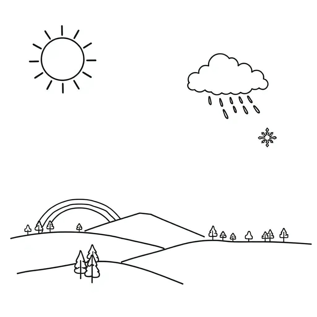 Weather symbols and clouds