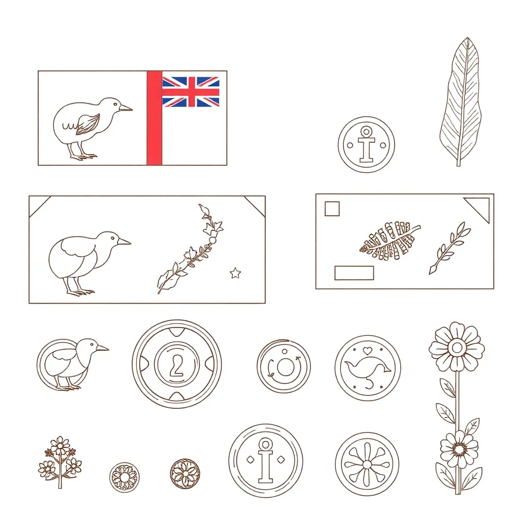 NZ coins and notes illustration