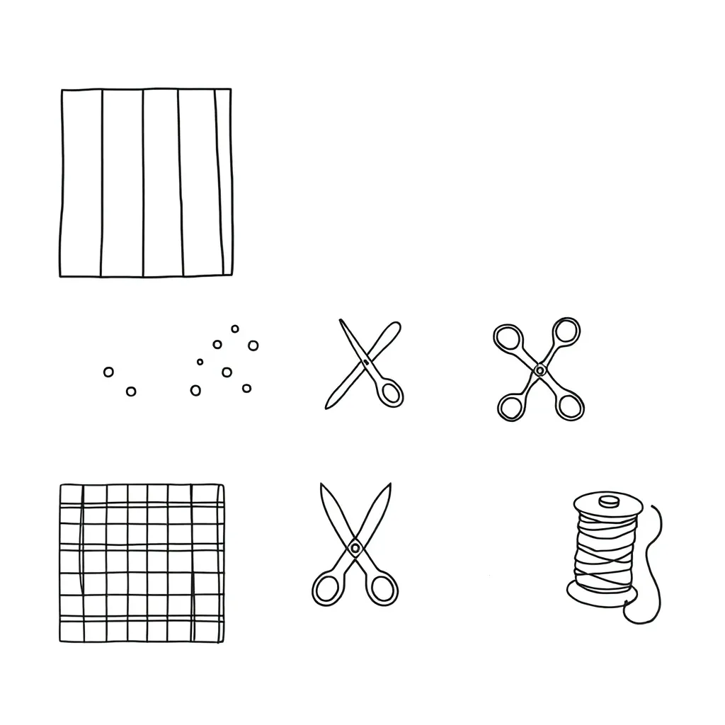 Various textile fibres and fabric samples