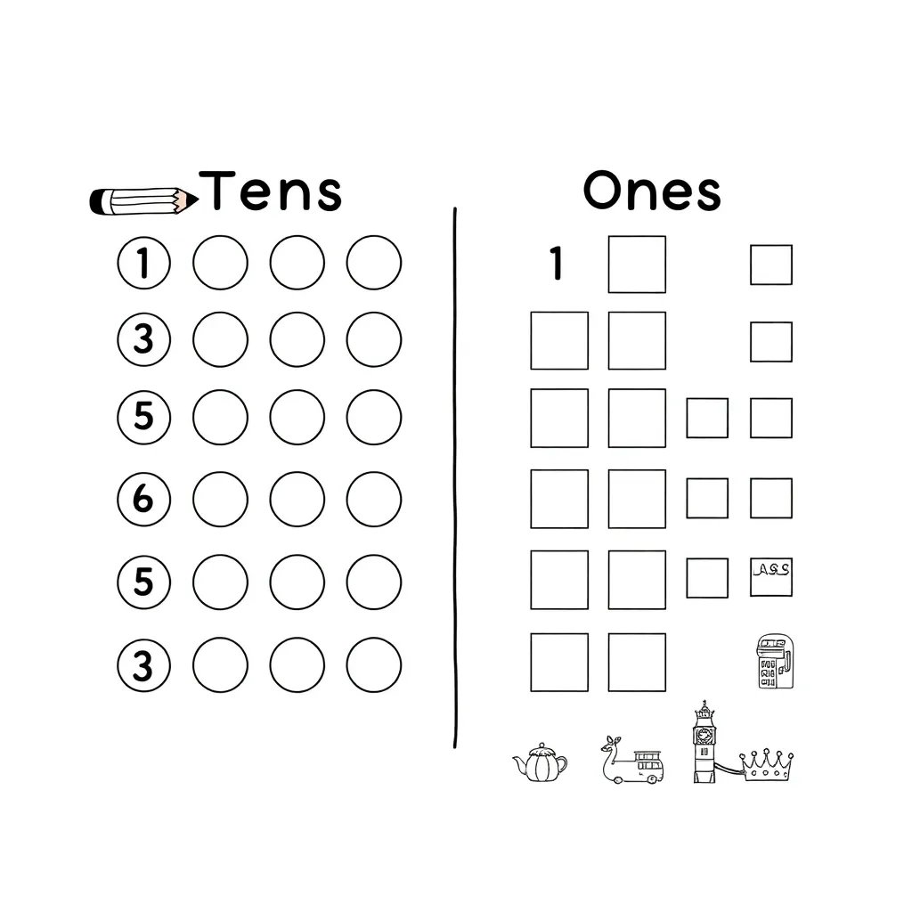 Numbers and place value illustration