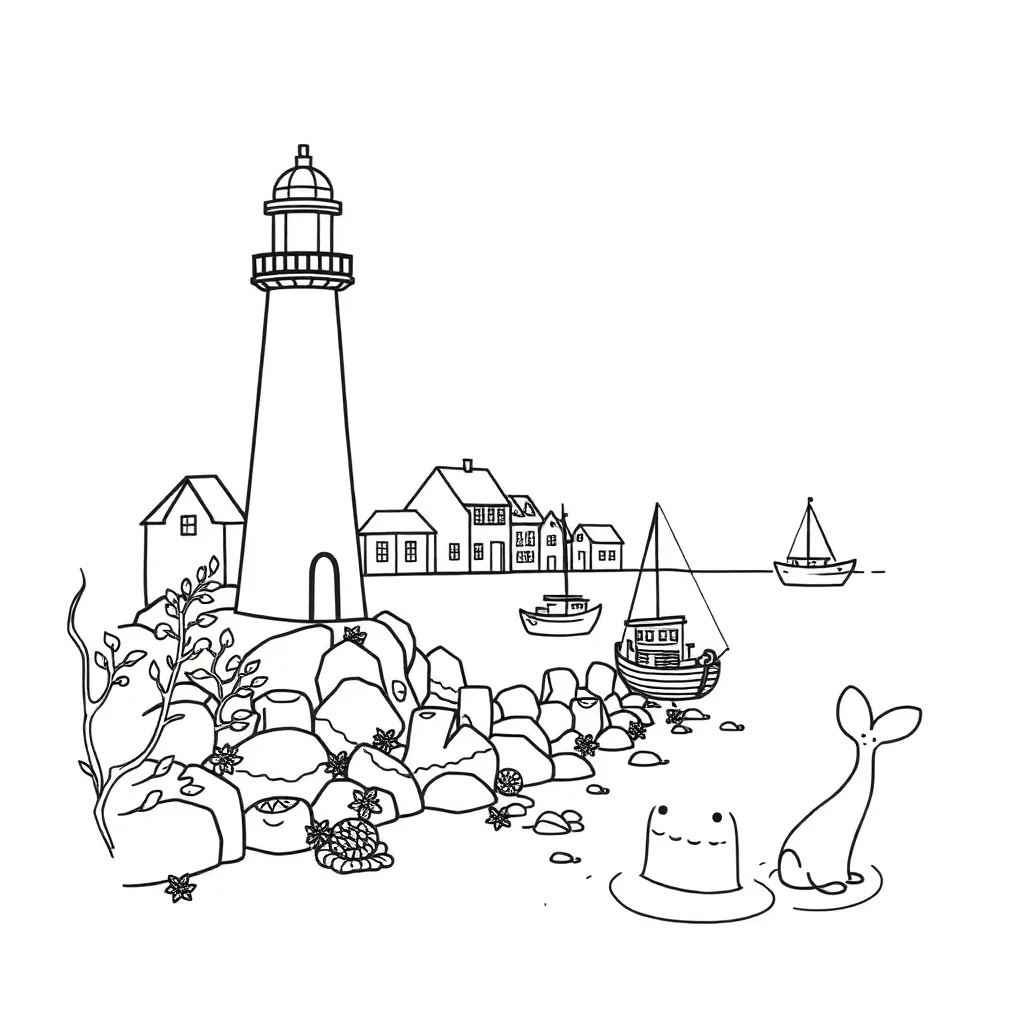 Mysterious sea creature illustration
