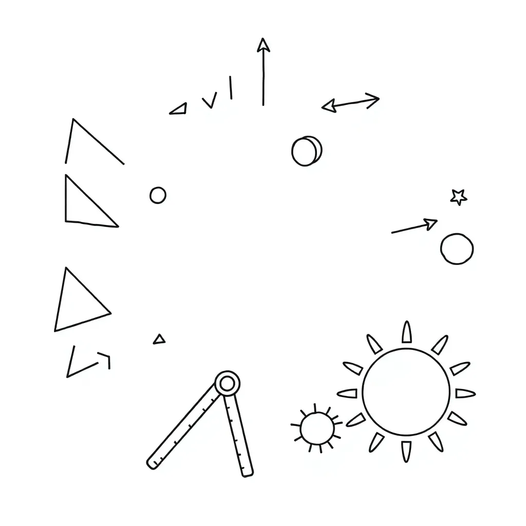 Protractor and angles illustration
