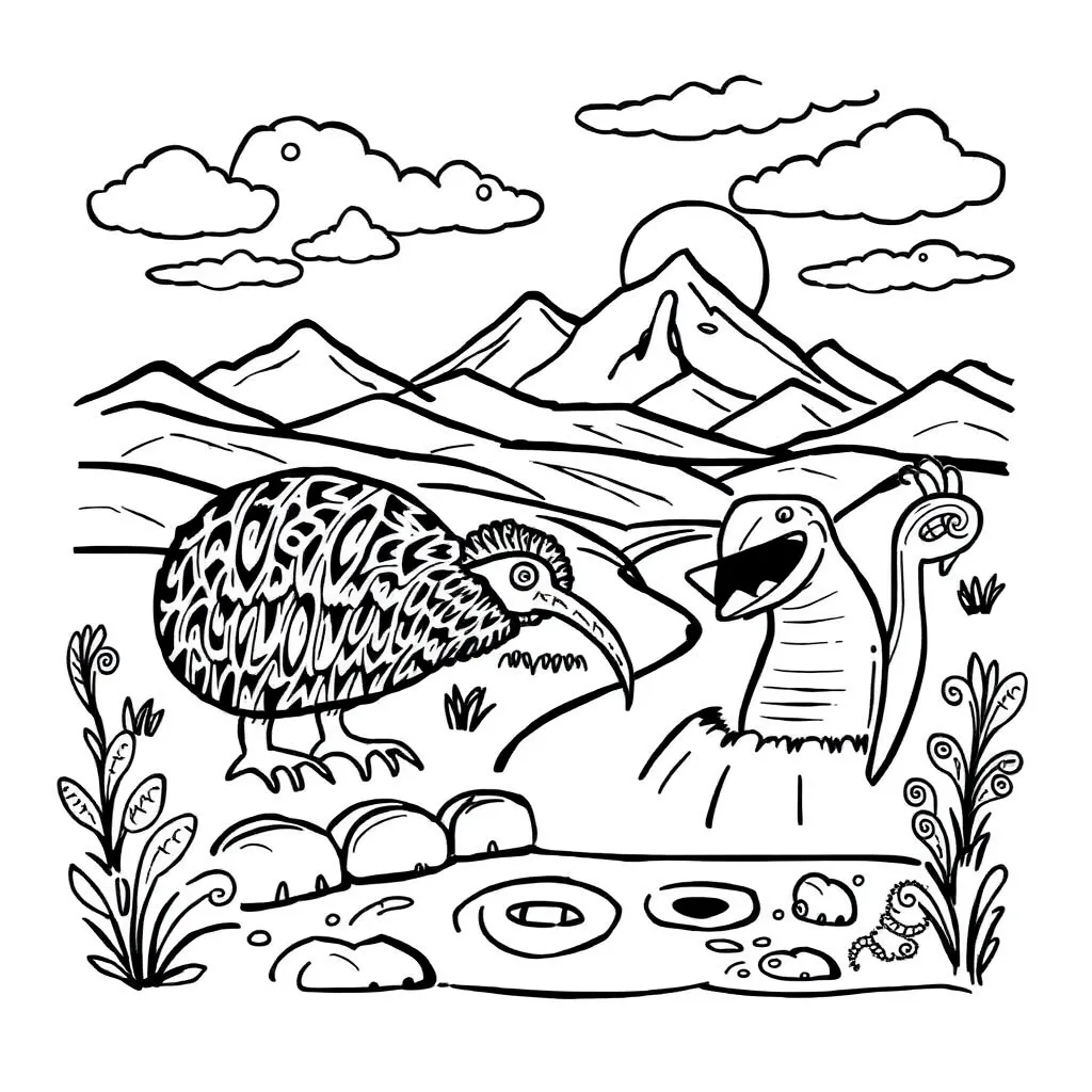 Mythical creatures illustration