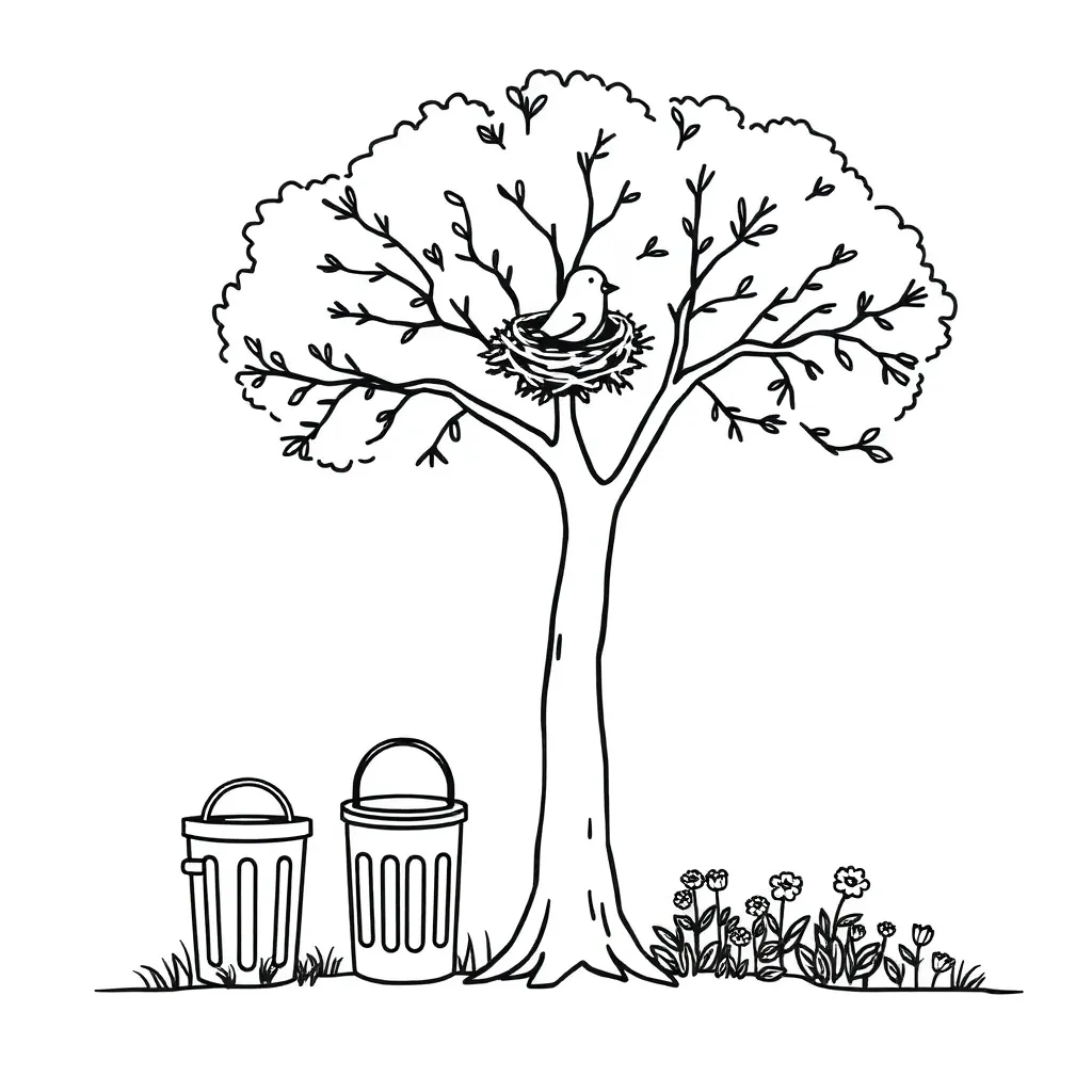 Rainforest conservation illustration