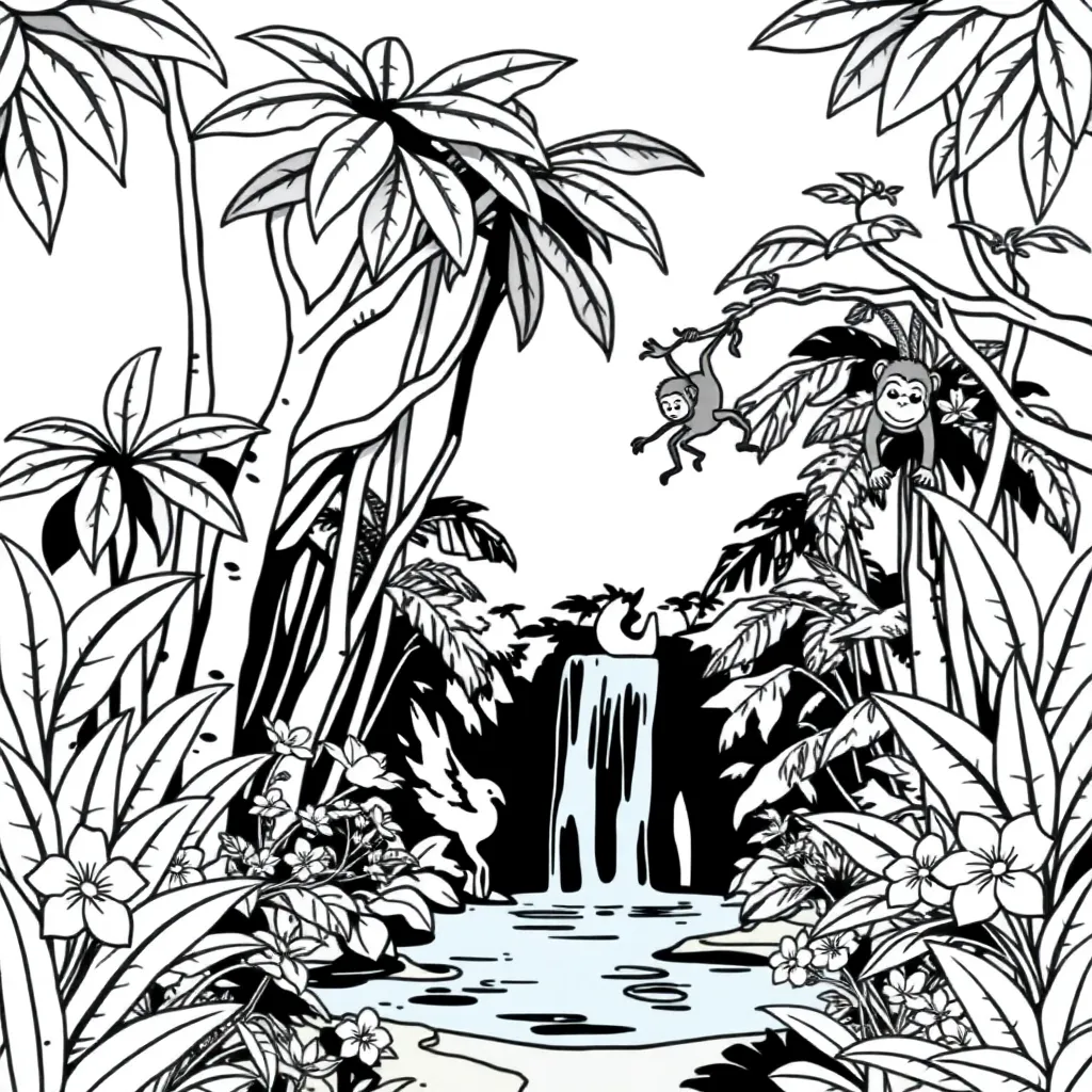 Rainforest research illustration
