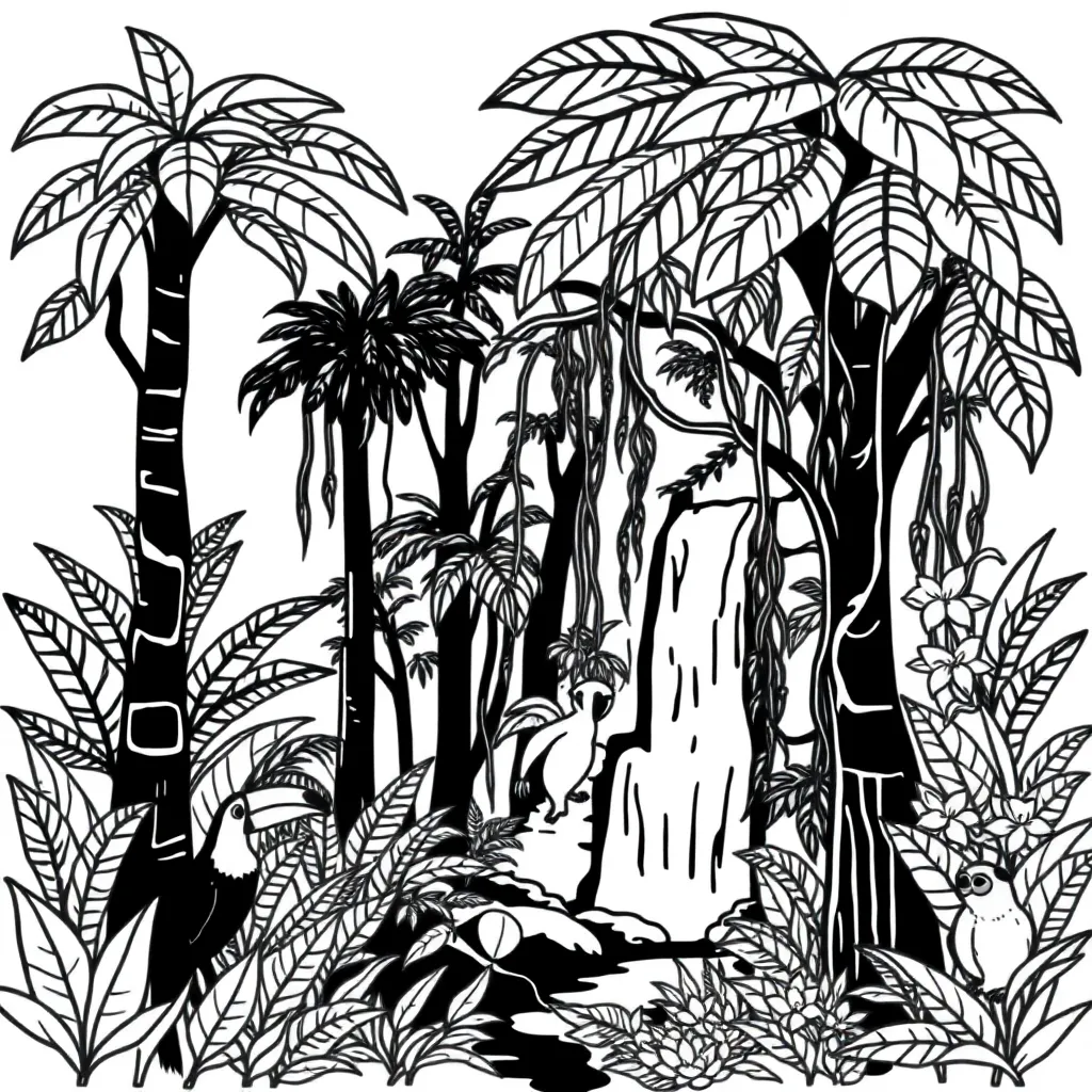 Rainforest canopy illustration