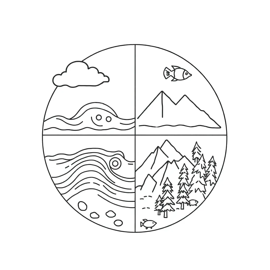 Earth systems illustration
